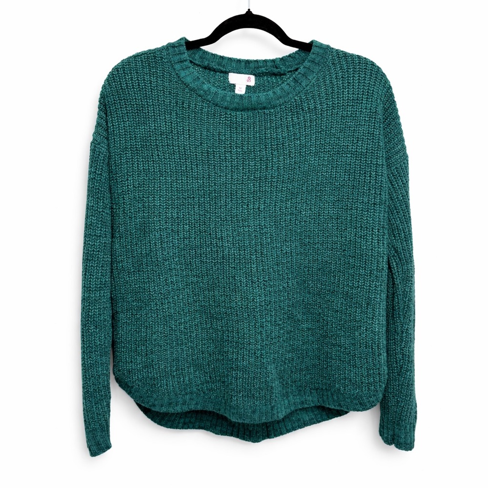 💚 SO Teal Chunky Knit Sweater 💚 - Picture 2 of 4
